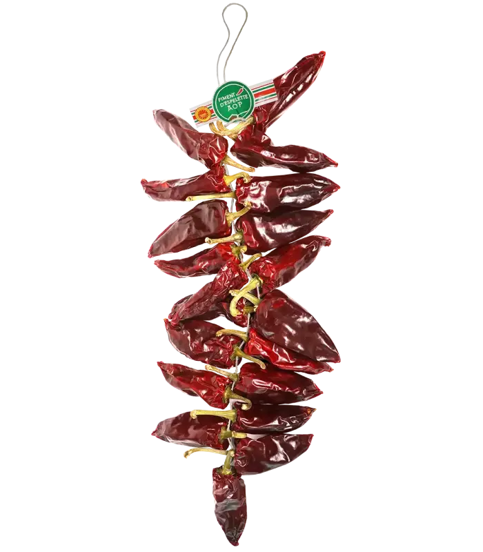 Corde de piments d Espelette séchés AOP