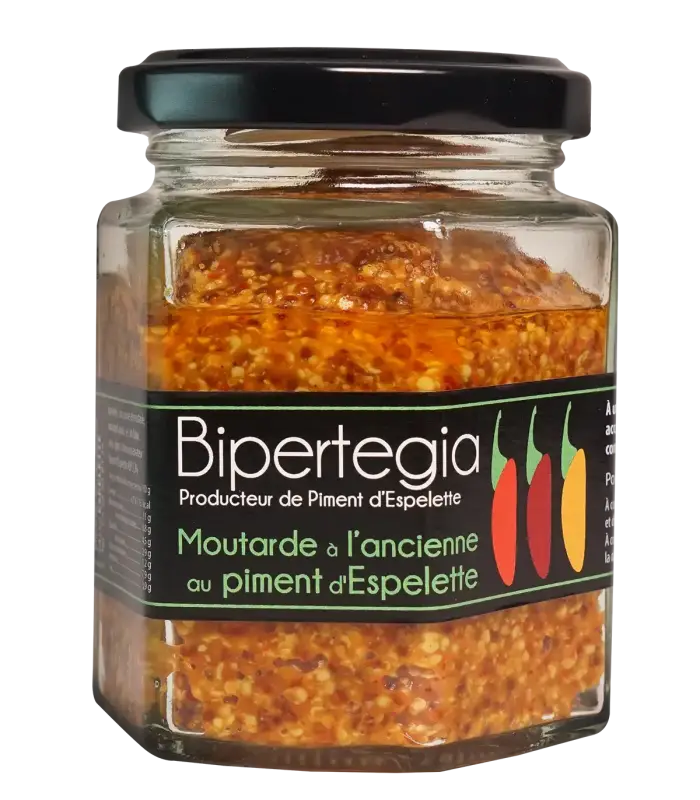 Moutarde à l’ancienne au piment d’Espelette