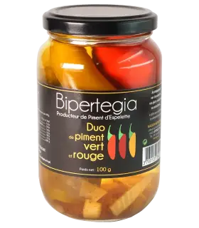 Duo de piment vert et rouge 100g