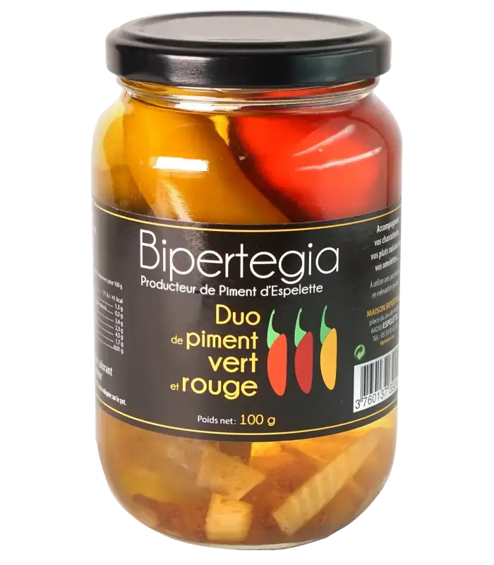 Duo de piment vert et rouge 100g