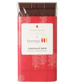 Tablette de chocolat noir au piment d'Espelette 100g