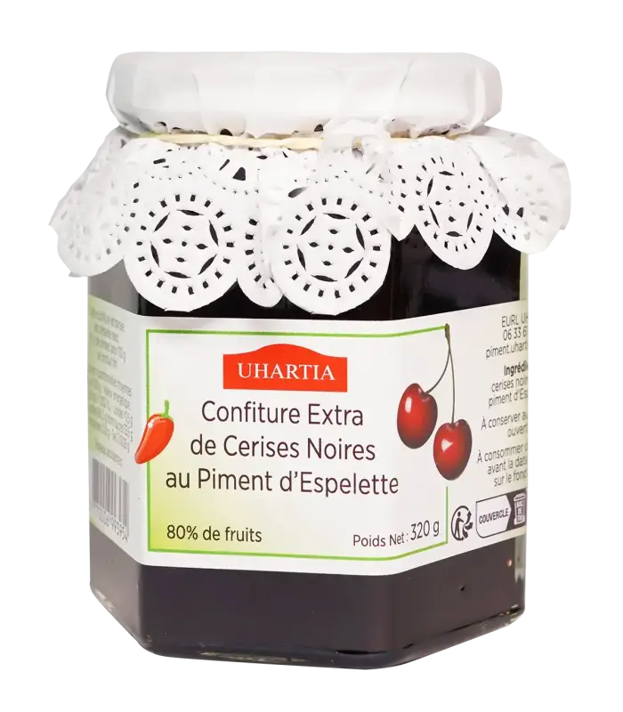 Confiture de cerises au piment d'Espelette