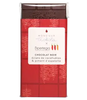 Tablette chocolat noir Cacahuètes et Piment d'Espelette