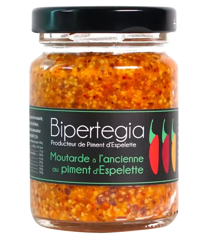 Moutarde à l'ancienne au Piment d'Espelette