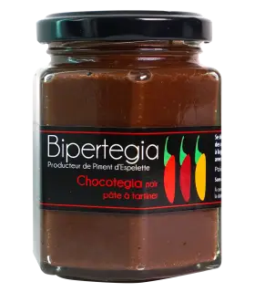 CHOCOTEGIA pâte à tartiner noir ou praliné au piment d'Espelette