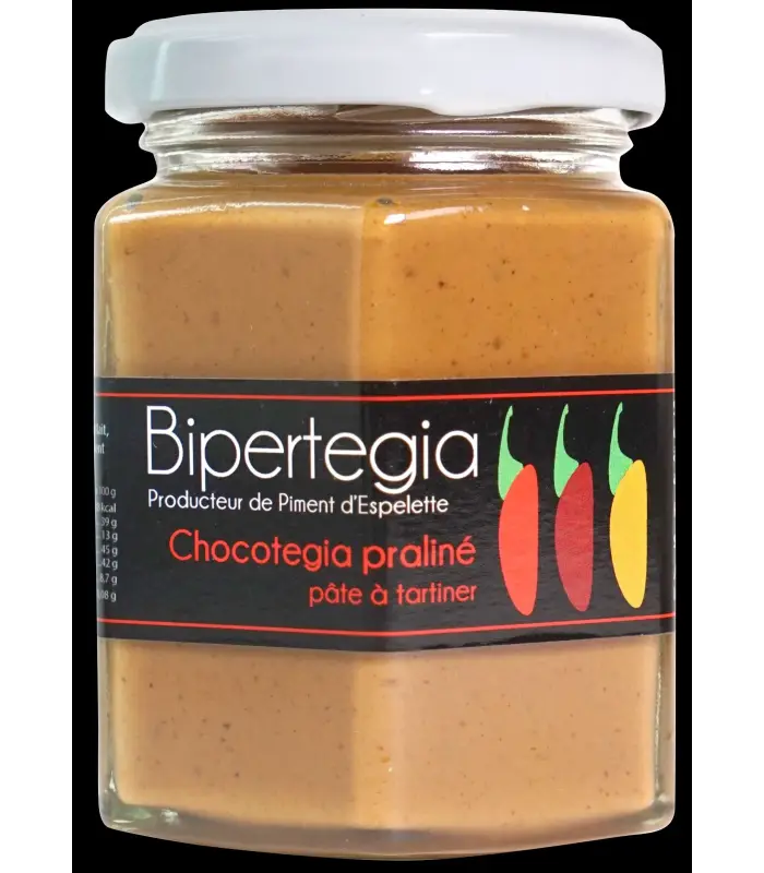 CHOCOTEGIA pâte à tartiner praliné lait au piment d'Espelette