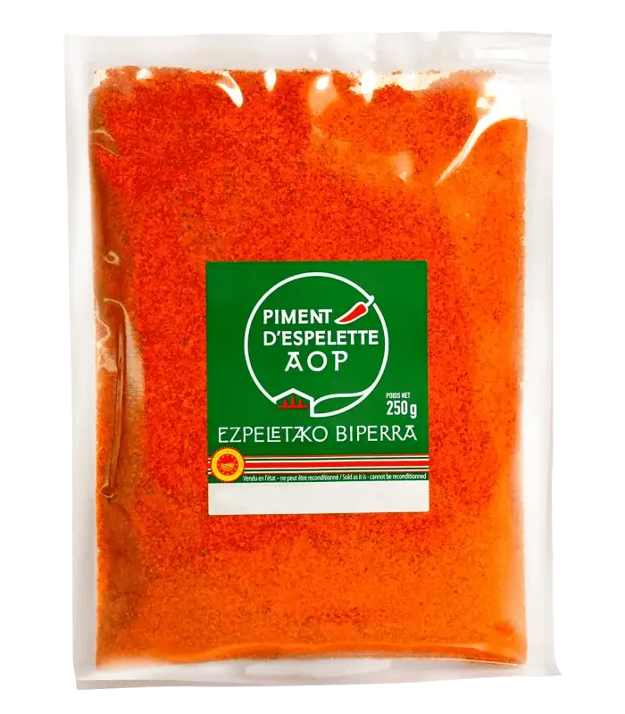 Piment d’Espelette AOP en sachet 250g
