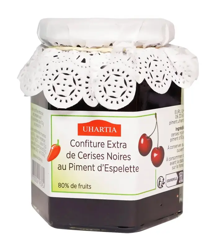 Confiture de cerises au piment d'Espelette